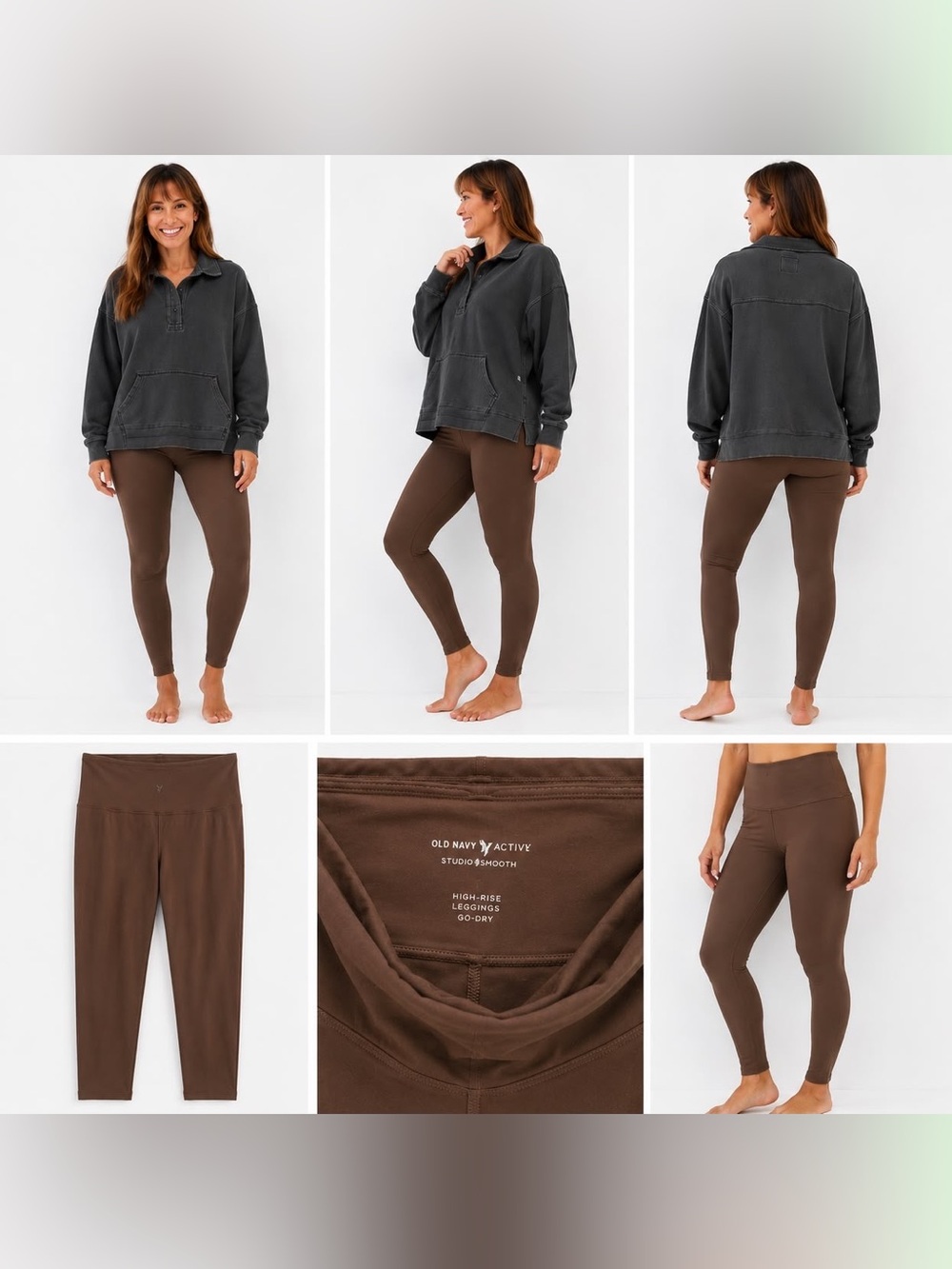 Old Navy Dark Brown High-Waist Leggings
